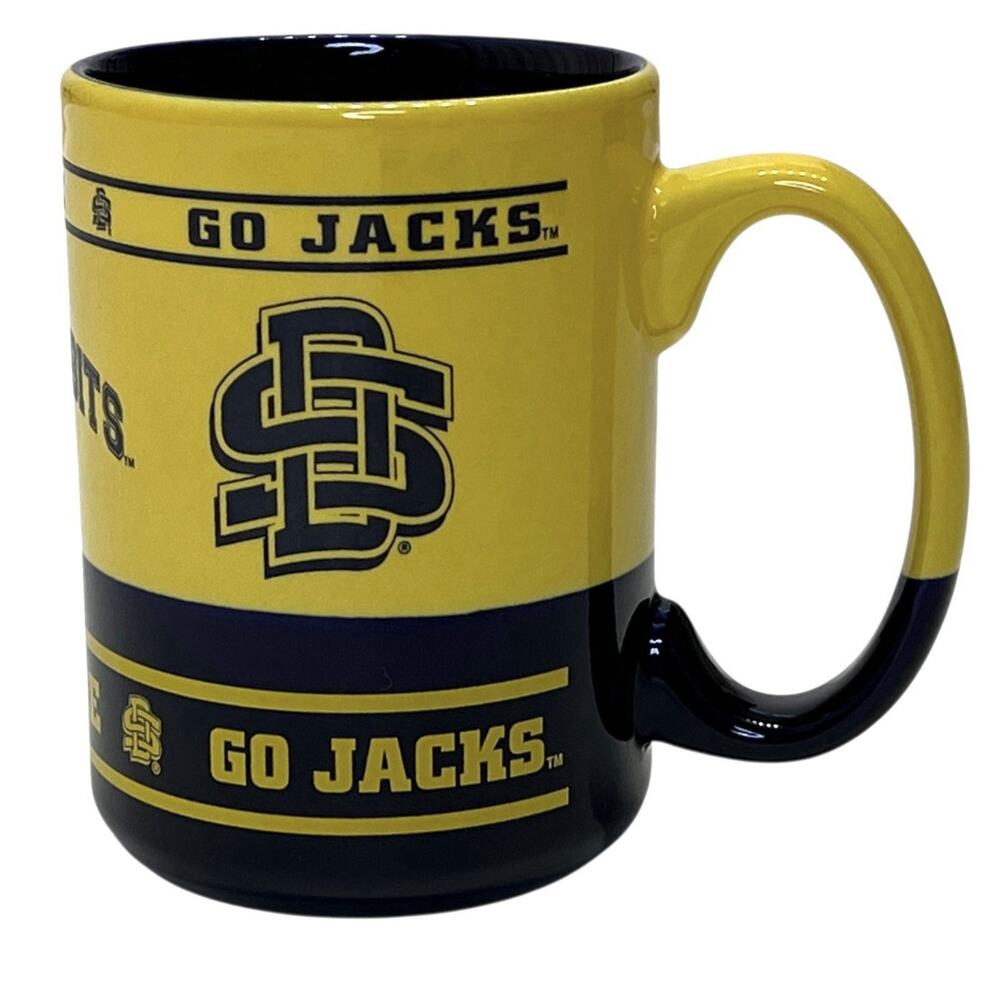 SDSU Jackrabbits Blue Yellow Mug South Dakota State Ceramic Cup Go Jacks Sports - Picture 2 of 8
